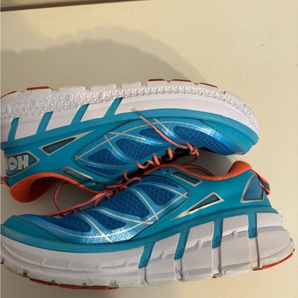 Hoka One One Odyssey Women’s Blue Orange Running Sneakers Size 8.5 - Picture 7 of 9